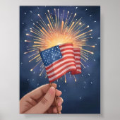 American Flag Patriotic ポスター (正面)