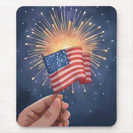 American Flag Patriotic マウスパッド (正面)