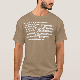 American Flag Patriotic Fishing Fourth Of July 89 Tシャツ