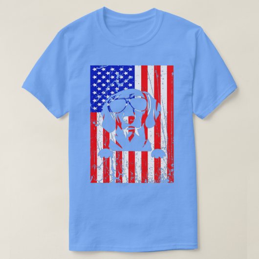 American Flag Patriotic Labrador Retriever Owner 4 Tシャツ (デザイン正面)