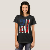 American Flag Patriotic USA Men Women Swimming Fre Tシャツ (正面フル)