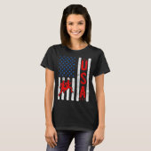 American Flag Patriotic USA Men Women Track and fi Tシャツ (正面フル)