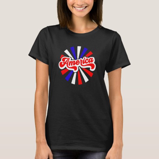 American Flag  Patriotic Usa Merica  4th Of July Tシャツ (正面)