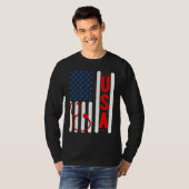 American Flag Patriotic USA Nurse Life RN LPN CNA Tシャツ (正面フル)