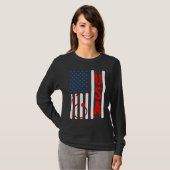 American Flag Patriotic USA Nurse Life RN LPN CNA  Tシャツ (正面フル)