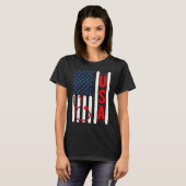 American Flag Patriotic USA Nurse Life RN LPN CNA  Tシャツ (正面フル)