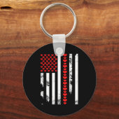 American Flag Patriotic Valentines Day Clic He  キーホルダー (正面)
