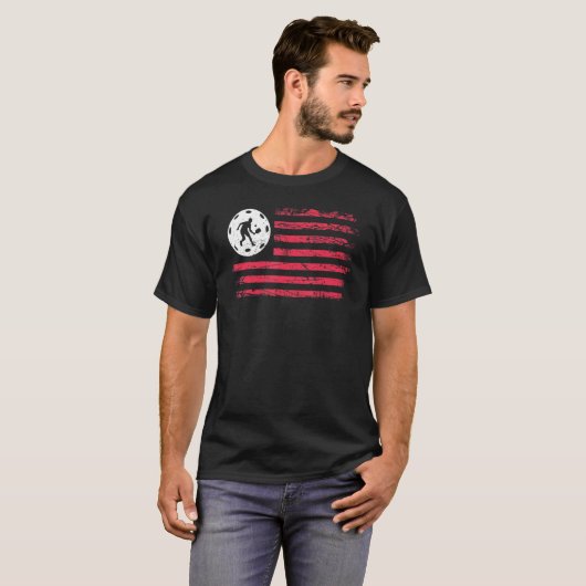 American Flag Pickleball Player Tシャツ (正面フル)