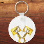 American Flag Piston Muscle Car 10 キーホルダー (正面)