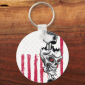 American Flag Piston Muscle Car 5 キーホルダー (正面)