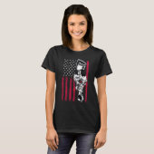 American Flag Piston Muscle Car 5 Tシャツ (正面フル)