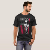 American Flag Piston Muscle Car 5 Tシャツ (正面フル)