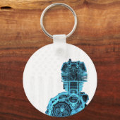 American Flag Piston Muscle Car 7 キーホルダー (正面)