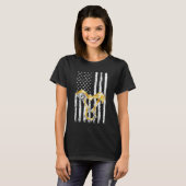 American Flag Piston Muscle Car 8 Tシャツ (正面フル)