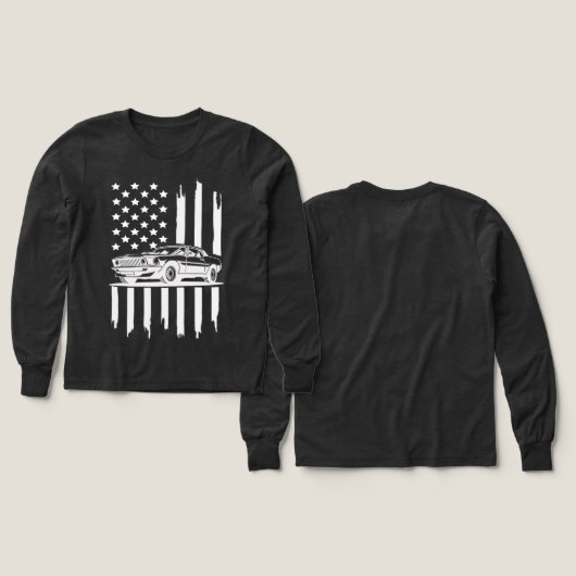 American Flag Piston Svg, Muscle Car Svg  (デザイン 正面＆背面)