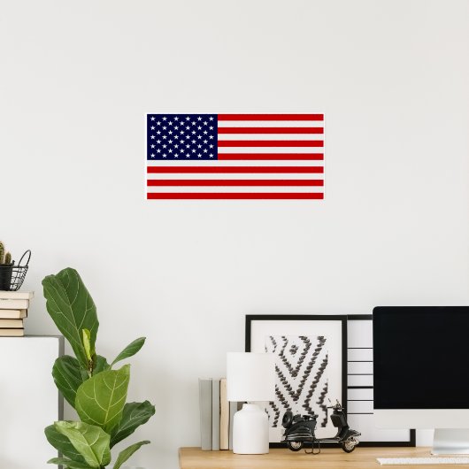 American Flag Poster ポスター (ホームオフィス)