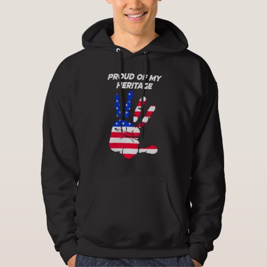 American Flag Printed Palm USA パーカ (正面)