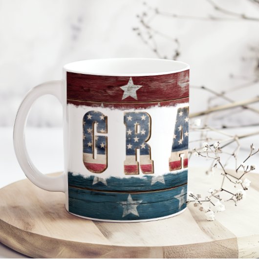 American Flag Red White Blue Grandpa Coffee Mug コーヒーマグカップ