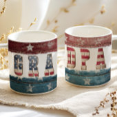 American Flag Red White Blue Grandpa Coffee Mug コーヒーマグカップ