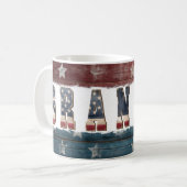 American Flag Red White Blue Grandpa Coffee Mug コーヒーマグカップ (正面左)