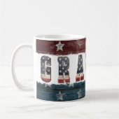 American Flag Red White Blue Grandpa Coffee Mug コーヒーマグカップ (左)