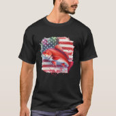 American Flag Redfish Fishing Tシャツ (正面)