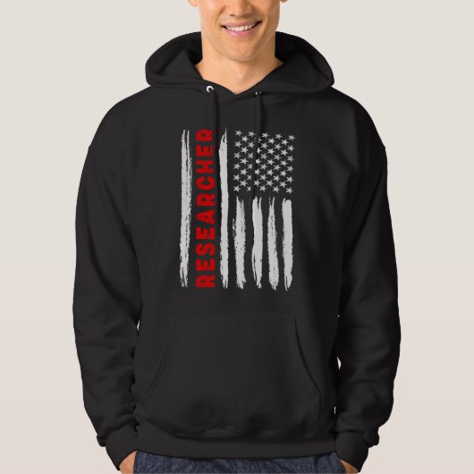 American Flag Researcher US USA Flag パーカ (正面)