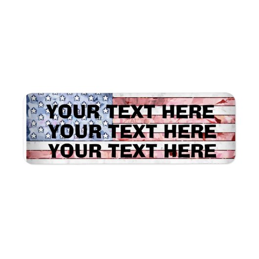 AMERICAN FLAG RETURN ADDRESS LABELS ラベル (正面)
