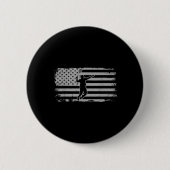American Flag Shuttle Badminton  缶バッジ (正面)