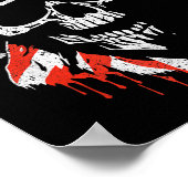 American Flag Skull Soldier Patriotic Military Gra ポスター (角)