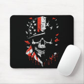 American Flag Skull Soldier Patriotic Military Gra マウスパッド (マウス)