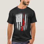 American Flag Sniper Rifle 2nd Amendment Sniper Tシャツ (正面)