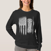 American Flag Snowboarding Tシャツ (正面)