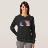 American Flag Squirrel 4th of July Squirrel Tシャツ (正面フル)