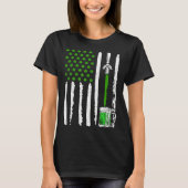 American Flag St Patrick s Day Shamrock Drinking B Tシャツ (正面)