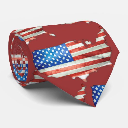 American Flag Stars and Stripes Patriotic ネクタイ (ロール)