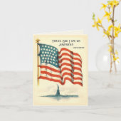 American Flag Statue of Liberty Blank Card カード (黄色い花)