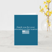 American Flag Thank You For Your Attention To This カード (黄色い花)
