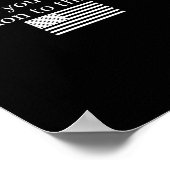 American Flag Thank You For Your Attention To This ポスター (角)