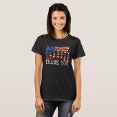 American Flag Thank You Veterans Proud Veteran Tシャツ (正面フル)