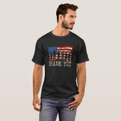 American Flag Thank you Veterans Proud Veteran Tシャツ (正面フル)