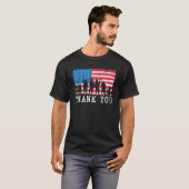 American Flag Thank you Veterans Proud Veteran Tシャツ (正面フル)