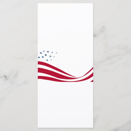 American Flag Theme Menu Card メニュー (裏面)