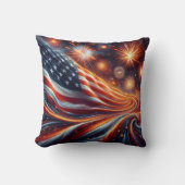 American Flag Throw Pillow クッション (正面)