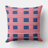 American Flag Throw Pillow – Patriotic Stars & Str クッション (裏面)