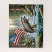 American Flag Trout ジグソーパズル (縦)