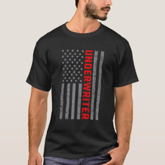 American Flag Underwriter US Flag Vintage For Men  Tシャツ