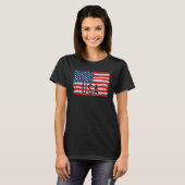 American Flag Usa 4th Of July Independence Day Pat Tシャツ (正面フル)