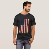 American Flag USA Airplane Jet Fighter Patriot 4th Tシャツ (正面フル)