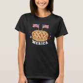 American Flag USA Apple Pie Merica 4th of July Tシャツ (正面)